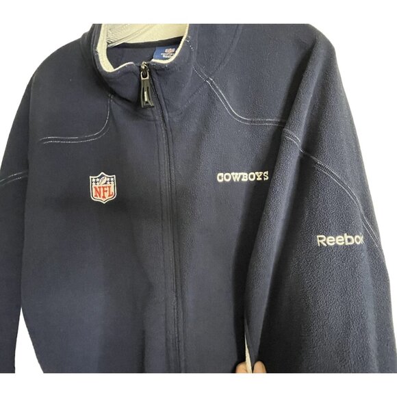 NFL Onfield Reebok Men's Large Dallas Cowboys Zip Up Fleece Jacket - Picture 5 of 11